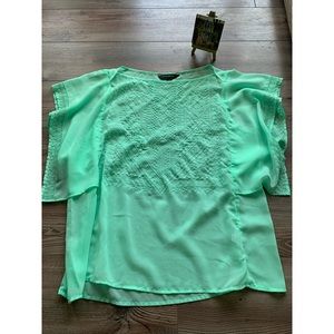 Banana Republic sheer mint top